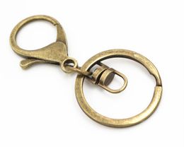 30mm Key Ring Long 70mm Popular classic 6 Colours Plated lobster clasp key hook chain Jewellery making for keychain 2021