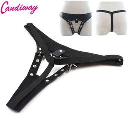 Nxy Sex Adult Toy Alluring Leather Female Chastity Belt Body Restraint Harness Bondage with Cock Ring Fetish Game for Women 1225