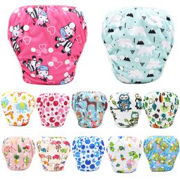 40 Designs Summer Cartoon Baby Swimming Diapers Pocket Washable Buckle Without Inserts Breathable Adjustable Baby Diaper Cloth Nappies M3172