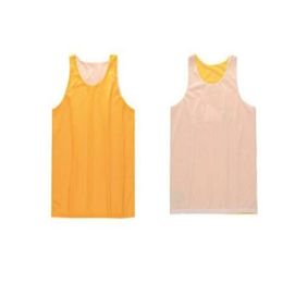 Men Sleeveless Game Uniform Basketball Jersey Team Uniforms Breathable Sports Jersey Polyester Yellow