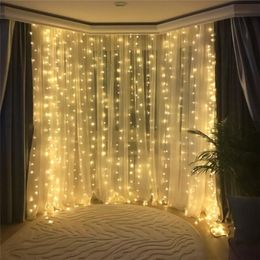 6M x 3M 600 LED Home Outdoor Holiday Christmas Decorative Wedding xmas String Fairy Curtain Garlands Strip Party Lights 201203