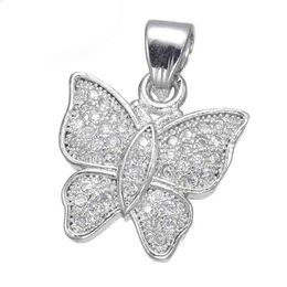 Micro Pave Zircon Butterfly Pendants&Necklaces Jewellery Gold Chains Women Girls Animal Pendant Necklaces Supplies