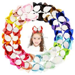 6 Inch Hairpin Angel Wings Hairpin Baby Girls Hair Bows Candy Colour Bow Barrettes Children Rainbow Hairclip Hair Accessories M424