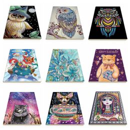 New Arrivals Diamond Painting Notebook DIY Animal Owl Special Shaped Diamond Embroidery Cross Stitch A5 Notebook Diary Book 201202
