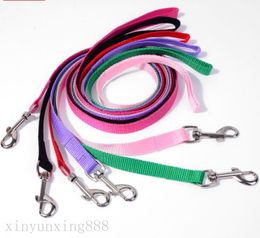 Width 1.5cm Nylon Dog Leashes Pet Puppy Training Straps Black/Blue/red/green/pink/purple Dogs Lead Rope Belt Leash