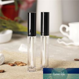 30/50/100pcs 4.5ML Empty Clear Lip Gloss Tube Round Lip Balm Bottles Bright Black Refillable Bottles Liquid Lipstick Tubes