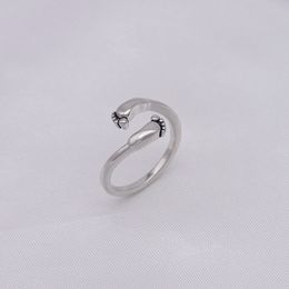 Cute Feet Open Ring for Women Girls Simple Style Foot Finger Ring for Gift Party Jewelry Accessories Wholesale Price