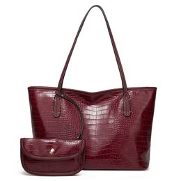 Sacos de ombro HBP composto saco mensageiro bolsa bolsa nova bolsa de designer de alta qualidade moda padrão de crocodilo dois em um combo senhora