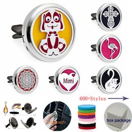 600+ DESIGNS 30mm Opening Air Freshener Aromatherapy Essential Oil Diffuser Locket With Vent Clip(Free 10 felt pads)K3