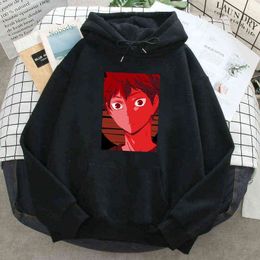 Shoyoo Hinataa Haikyuu Print Hoodie Man Casual Fleece Pocket Clothing Hooded Top 2021 New Brand Autumn Spring Graphic Sweatshirt H1227