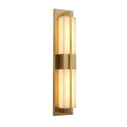 Natural Marble LED Wall Light Contemporary Luxury Classic Gold/Black Copper Wall Sconces Hotel Home Decoration Lighting Fixtures New arrival