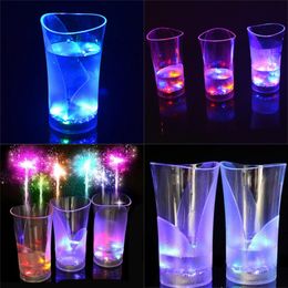 Luminescence Colorful Water Cup Novelty Induction Light Beer Mug Multi Colors Frosted Vase Cups New Arrival 4 4mw L1