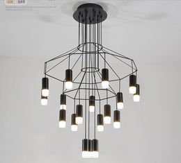 Designer Ceiling Chandelier Modern Lighting for Living Room Villa Nordic Wireflow Lobby Staircase Long Hanging Lamps Ceiling