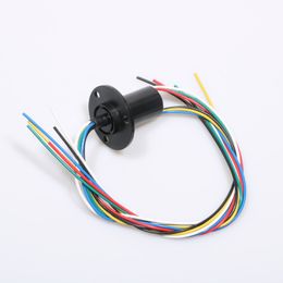 1PC 10A 6CH Cap Hat Capsule Slip Ring Dia. 22mm Wind Power Slipring Large Electric Current Slipring with Conductive Connector Parts