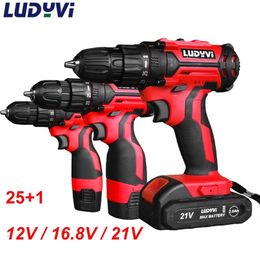 New Cordless Drill 12V/16.8V / 21V 2-Speed Electric Screwdriver Mini Wireless Lithium-Ion Battery 3/8-Inch Power Tools 201225