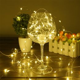 New LED String Lights Waterproof AA Battery Box Garland 10M 5M 2M Wedding Christmas Party Decoration Copper Wire String Lighting Y201020
