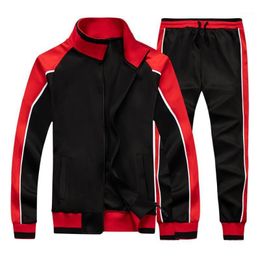 Men's Tracksuits Men's Sportswear Casual Spring Tracksuit Men Two Pieces Sets Stand Collar Jackets Sweatshirt Pants Joggers Track Suit