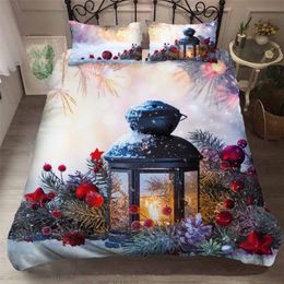 Fanaijia 3D Christmas Bedding Set Luxury Cartoon Duvet Cover Set Kids New Year's Gift Bed Comforters 201113