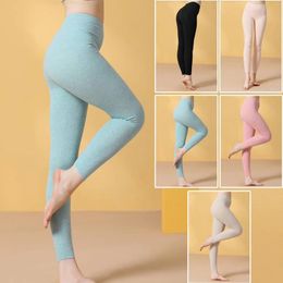 Elifashion Women New Warmth Leggings Colored Cotton Non-printing & dyeing Silk Thermal No Trace Heating Long Pants Fall &Winter LJ201104