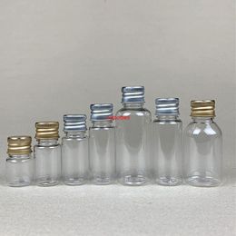 100 x 5ml 8ml 10ml 20ml 30ml Plastic Tube Aluminum Cap Clear Leakproof Sealing Small Empty Medicine Cosmetic Sample PET Bottlespls order