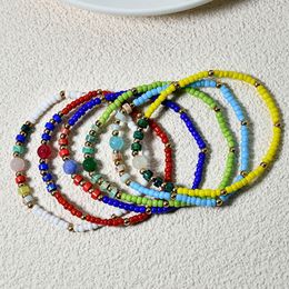 Handmade Glass Beaded Strands Charm Bracelets Fashion Accessories For Women Girl Party Club Decor Jewelry