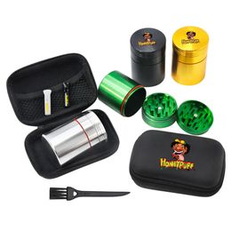 2020 HoneyPuff Portable Hanji 4 In 1 Gift Set Migratory Smoking Tool Drum Styles Herb Grinder Grinding Machine Dry Herb Crusher