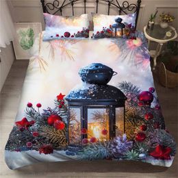 Fanaijia 3D Christmas Bedding Set luxury Cartoon Duvet Cover Set Kids New Year's Gift bed covers and comforters 201021271u