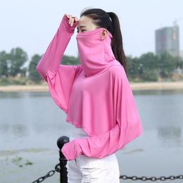 S!! Outdoor Travel Driving Long Sleeve Face Neck Cover Masked Scarf Veiled Sun-proof Top Cycling Caps & Masks