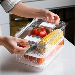 Refrigerator Food Storage Containers with Lids Kitchen Storage Seal Tank Plastic Separate Vegetable Fruit Fresh Box Big ml