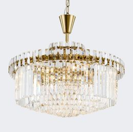 Luxury Modern Crystal Chandelier Lighting For Living Room Round Hanging Luminaire Dining Room Bedroom Crystal Lamps