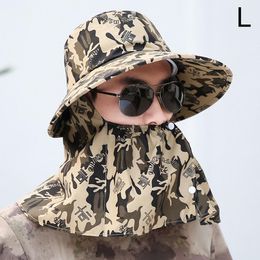Summer Sun Hat UV Protection Face Neck Women Men Floral Print Large Wide Brim Beach Cap Foldable Visor Fishing Fisherman Hat