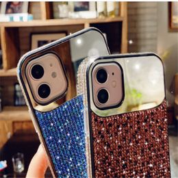 Bling Glitter Makeup Mirror Phone Cases For iPhone 12 11 Pro MAX Mini X XS XR 8 7 Plus Luxury phone Cover case