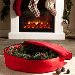 Storage Bags Large Capacity Wreath Garlands Rattan Waterproof Zipper Bag Supplies