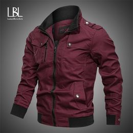 Fashion Varsity Jacket Men Coat New Casual Solid Military Jackets Mens Zipper Coat Outwear Slim Fit Spring Autumn Brand Clothing 201218