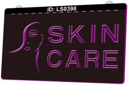 LS0398 Skin Care Open 3D Engraving LED Light Sign Wholesale Retail