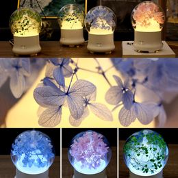 Immortal Flower Aroma Diffuser Essential Oil Air Humidifiers Ultrasonic Aromatherapy 7 Colour LED Night light for Office Home Y200416