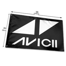 Interesting Avicii Logo Flag Brass Grommets Vivid Colour 3x5 Feet Digital Printing 100D Polyester