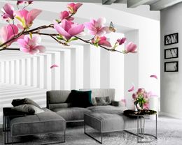 3d Flower Wallpaper Three-dimensional Extended Space Flower Wallpaper Custom 3D Photo Wallpaper Home Decor