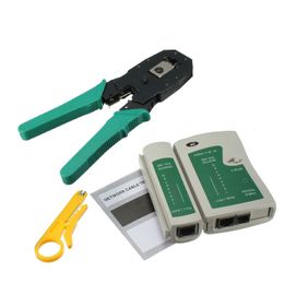 RJ45 RJ11 RJ12 CAT5 CAT5e Portable LAN Networks Tool Kit Utp Cable Tester AND Plier Crimp Crimper Plug Clamp PC LAD-sale Y200321