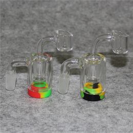 Hookah Glass Reclaim Catchers Adapter 14mm Male Ash Catcher with silicone containers and quartz bangers bong oil rig water pipes