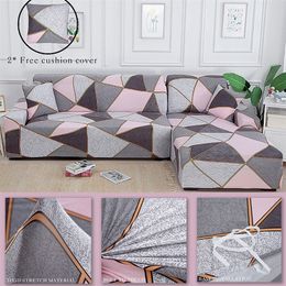 Stretch Sofa Covers Elastic Cover for Sofas Corner Couch Covers L Shape Sectional Slipcovers Furniture Protector for Living Room LJ201216