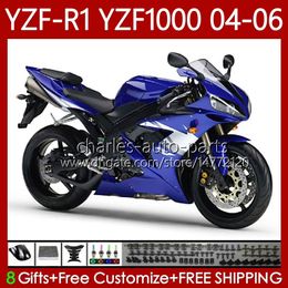 OEM Body Kit For YAMAHA YZF-R1 YZF1000 YZF R 1 1000CC Gloss blue 2004 2005 2006 Bodywork 89No.129 YZF R1 1000 CC YZFR1 04 05 06 YZF-1000 2004-2006 Motorcycle Fairings