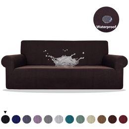 Meijuner Sofa Cover Waterproof Solid Colour High Stretch Slipcover All-inclusive Elastic Couch Cover Sofa Covers For Dining Room 201119