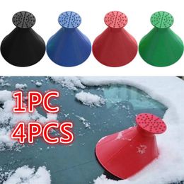 DHL Shipping New Magical Window Windshield Car Ice Scraper Snow Remover Cone Shaped Funnel Housekeeping Cleaning Tool 4 Colors RRA1889