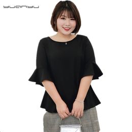 YUANYU Women's Chiffon shirts,black white, red yellow, casual women's clothes suitable for girls, ladies and mature women Trend LJ200811