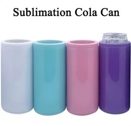 Blank Sublimation Tumbler Beer Can Cooler Stainless Steel Cola Cans Thermal Transfer Coating Double Wall Vacuum Wine Tumblers