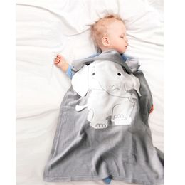 Elephant Children Baby Blanket Super Soft Infant Kids Blankets knit Swaddle Newborn Baby Bedding Toddler Towel Cobertor Infantil LJ201014