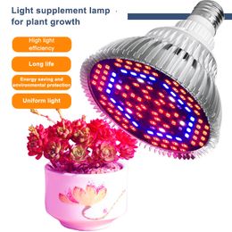 LED Grow Light Full Spectrum 30W/50W/80W E27 LED Growing Bulb for Indoor Hydroponics Flowers Plants Growth Lamps