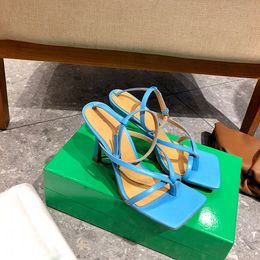 Mode Damen Sommer Top Qualität Outdoor High Heel Sandalen Luxus Klassische Marke Frauen Strap Casual Schuhe Größe 35-41