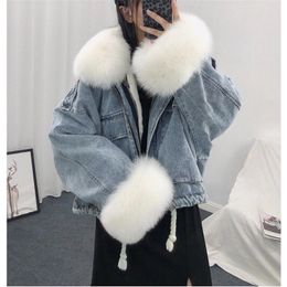 ZITY Warm Bomber Women 'S Winter Jacket Coat Female Jeans Jacket Basic Ladies Top Windbreaker Denim Jackets Overcoat Plus 201210